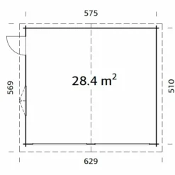 Roger 28,4 m2 utan Port