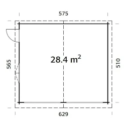 Roger 28,4 m2 utan Port