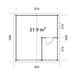 Roger 21,9 m2 utan Port