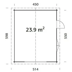 Roger 23,9 m2 utan Port