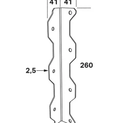 SCO 260x41x41x2,5 mm