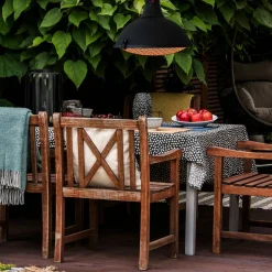 Siena Terrassvärmare 2100 W, Svart, Hängande Design för Balkong & Uteplats