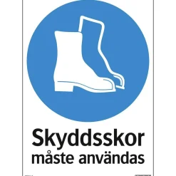 Skyddsskor Måste Används 210x297 mm Plast