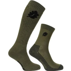 Socka + Linersocka Merinoull Grön