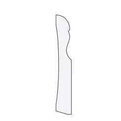 Sockel nr 6 Piteå furu vit 15x95 mm