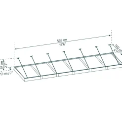 Sophia XL Grå Klar 1,4 X 6 m