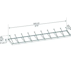Sophia XL Grå Klar 1,4 X 9 m