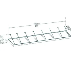 Sophia XL Grå Klar 1,4 X 7 m