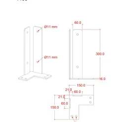 stolparfot för fundament För stolpar 9x9 cm - höjd 30 cm
