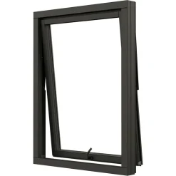 Svanenmärkt NTech 3-Glas Aluminium BlackLine Svart