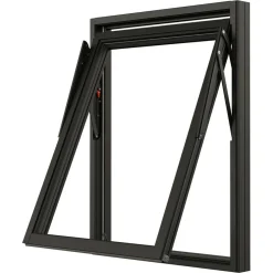 Svanenmärkt NTech 3-Glas Aluminium BlackLine Svart