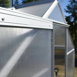 Svart Aluminiumstomme med Skjutdörr & Öppningsbara Polykarbonatfönster, 8,2 m²