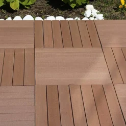 Teak Deltaplattan 30x30 Typ A Höger
