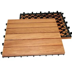 Teak Deltaplattan 30x30 Typ A Höger