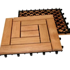 Teak Deltaplattan 30x30 Typ C
