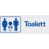 Toalett Dam/herr 225x80 mm Aluminium