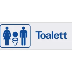 Toalett Dam/herr 225x80 mm Aluminium