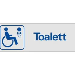 Toalett Handikapp 225x80 mm Aluminium