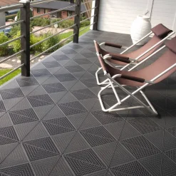 Unique Graphite Grey Golvtrall i Plast