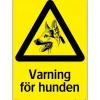 Varning För Hunden 210x297 mm Aluminium