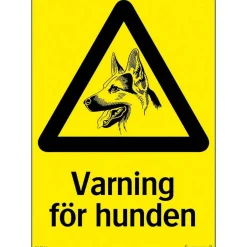 Varning För Hunden 210x297 mm Aluminium