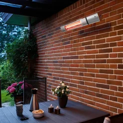 1500W Hängande Väggmonterad Terrassvärmare med Fjärrkontroll i Aluminium